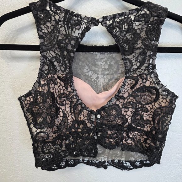 Love Reign Vintage Black & Pink Lace Skirt Set | Size 1 | 2-Piece - Picture 7 of 15